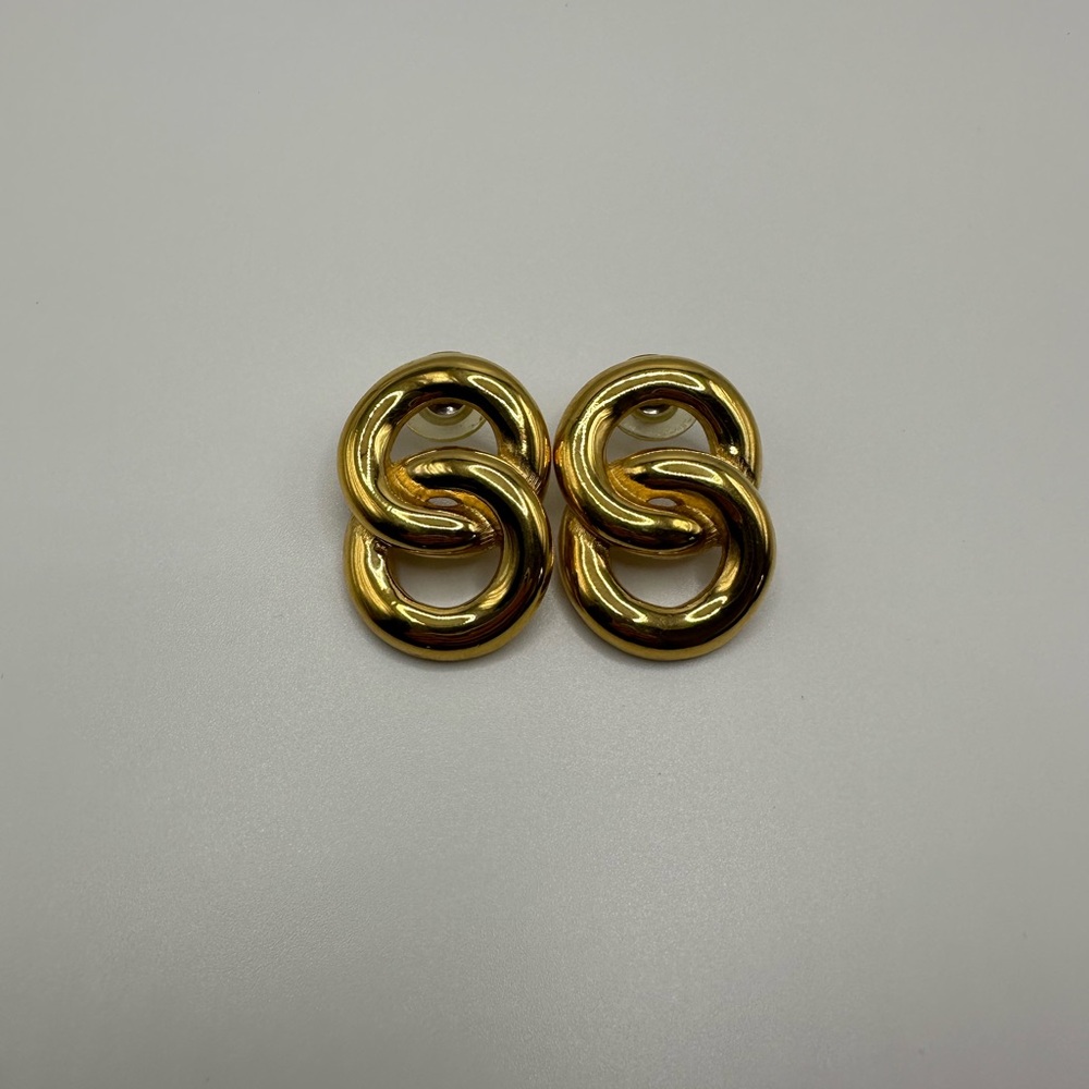 Givenchy Double Loop Infinity Figure Eight Gold P… - image 4